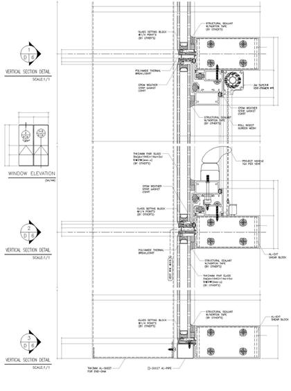 ALUMINUM CURTAIN WALL 도면 이미지